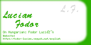 lucian fodor business card